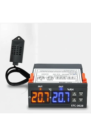 Zenvia Stc-3028 Dijital Sıcaklık Nem Ölçer 110-220v 10a Termostat Znv2026