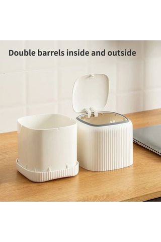 Maoyaya Mini Küçük Masaüstü Çöp Kutusu Kapaklı Çöp Organizatör Çok Renkli Çok Renkli