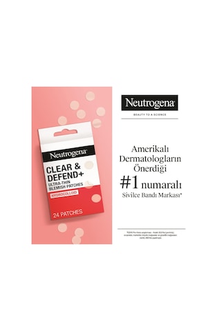 Neutrogena Clear & Defend Ultra Thin Blemish Patch Akne Ve Sivilce Bandı 24'lü