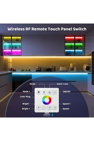 Rf Touch Panel Rgb Led Denetleyici Kiti, Rf Kablosuz Uzaktan Kumandalı Rgb Led Şerit Işıkları Denetleyicisi