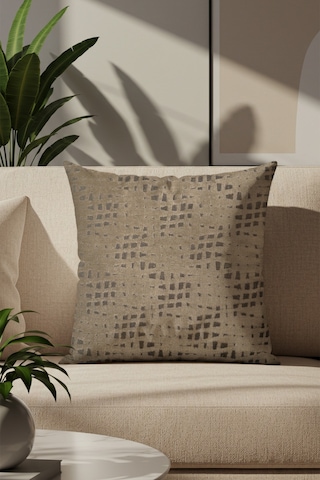 Sezyon Riva Desenli 50 50 Açık Kahverengi Kırlent Kılıfı Açık Kahverengi