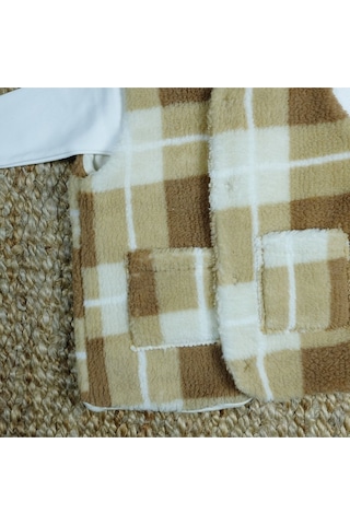 Flexi Polar Ekose Bebek Yelek Kahverengi