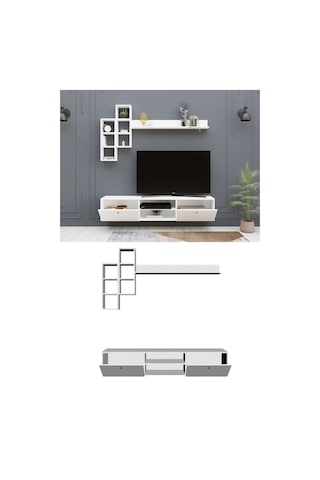 Decormet Eclipse Tv Ünitesi Beyaz Çok Renkli