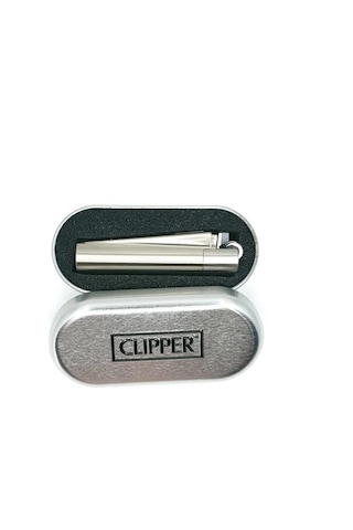 Clipper Metal Taşlı Gümüş Çakmak