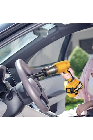 Enshall AHV21 25.000 MAH Çift Bataryalı Auhma 20.000 PA Çantalı Araç Süpürgesi