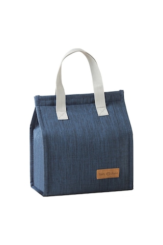 Yunboo Öğrenci Ve Ofis Çalışanları İçin Kaliteli Isı Saklamalı Büyük Kapasiteli Alüminyum Folyo Bentobox Çanta, Taşınabilir Outdoor Lunch Tote Lacivert