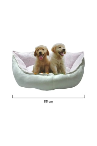 Pribor Yumuşak Silinebilir Kedi Ve Köpek Yatağı 55 Cm Çap Açık Pembe