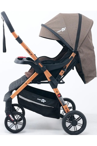 2-way Çift Yönlü Bebek Arabası Wood Brown