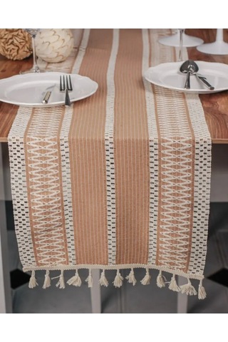 Dolce Casa Masa İçin Dekoratif Yastık Örtü, 35x145 167186624 Kahverengi