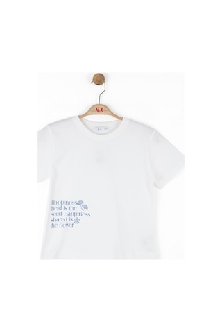 Nk Kids Happiness Kız Çocuk T-shirt 38356 Ekru