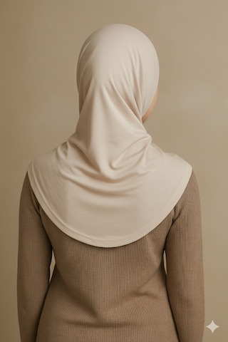 Sonbaharmoda Rahat Ve Şık İki Parça Viskon Likralı Tesettür Hijab Bone İçlik Günlük Kullanım Ve Namaz İçin Bej