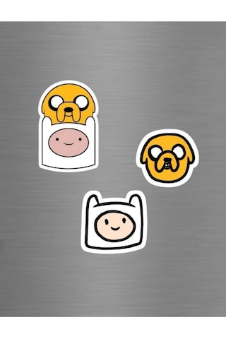 Finn Mertens Ve Köpek Jake Yüzü Adventure Time Karakterli Buzdolabı Magneti