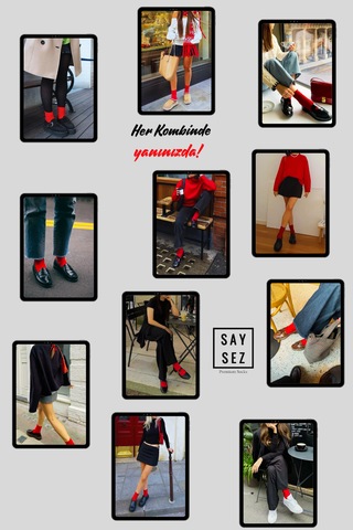 Bambu Kadın Lastiksiz Kırmızı Soket Dikişsiz Premium Çorap 3'lü Kırmızı