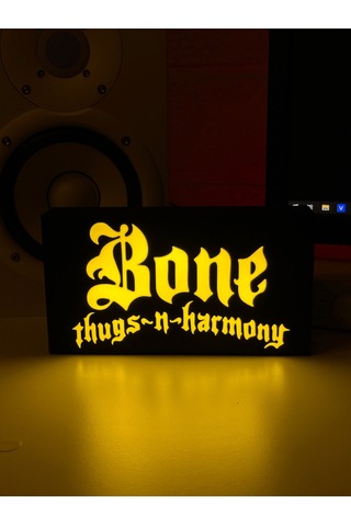 Masa Lambası - Bone Thugs-n-harmony Adaptörlü Dekoratif & Hediyelik Lamba Çok Renkli