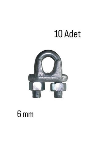 A Tipi Halat Klemensi 6 Mm 10 Adet Çok Renkli