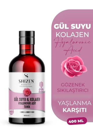 Shizen Beauty Professional Gül Suyu & Kolajen Hyaluronik Asit Tonik 400 ML