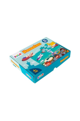 +4 Yaş Havaalanı Puzzle 60 Parça (Eolo Yayınları)