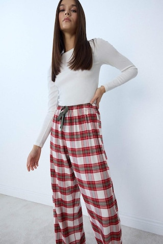 Defacto Regular Fit Uzun Boy Flanel Kareli Pijama Altı-fall İn Love F3673ax25wnbr196 Bordo-br196