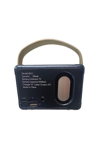 Nostaljik Retro Radyo Bluetooth Bağlantılı Hoparlör - Siyah- Tek Ebat