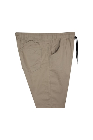 Erkek 118 -156 Kilo Arası İçin Uygun Lastikli Paça Bağcıklı Battal Boy Gabardin Pantolon Bej Bej