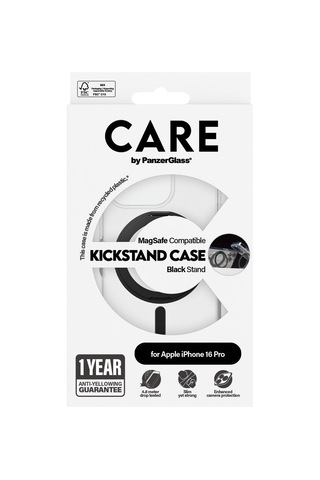 Care By Panzerglass Apple iPhone Uyumlu 16 Pro, Feature Kickstand & Magsafe, , Kılıf Siyah
