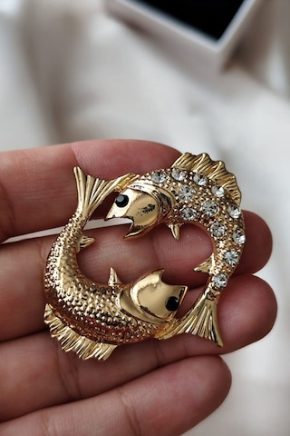 Pisces Duygusal Balık Broşu Çok Renkli