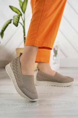 Nesil Shoes Aky 055 Vizon Triko Yazlık Kadın Ayakkabı-vizon Vizon