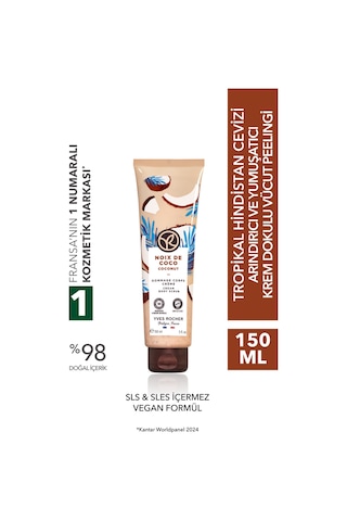 Yves Rocher Krem Dokulu Vücut Peelingi-arındırıcı Yumuşatıcı Tropikal Hindistan Cevizi-sls,sles İçermez,vegan-15 150 Ml