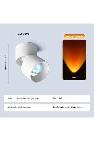 Didadodo Ortam Işığı Tepe Spot Işığı Yüzeye Monte Model, Modüler Beyaz