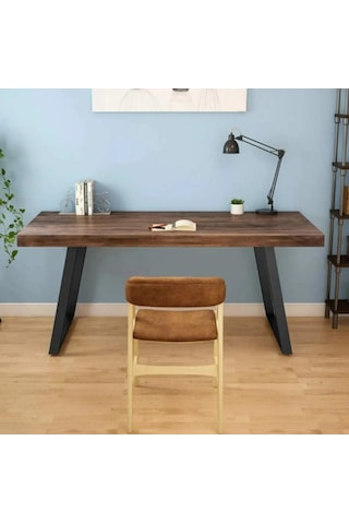 Halevia Metal Ahşap Çapraz Çalışma Masası.