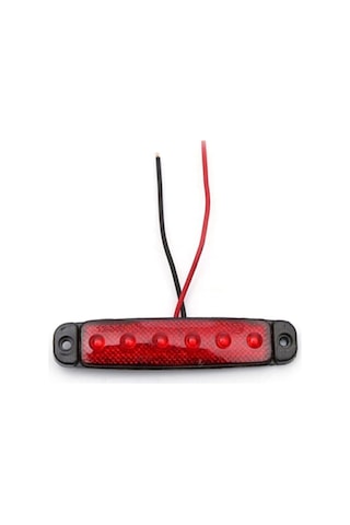 Ahmet Otomotiv 10 Adet Kırmızı 6 Ledli Parmak Lamba 12v-24v