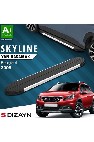 S-dizayn Peugeot 2008 Skyline Aluminyum Yan Basamak 173 Cm 2013-2019 A+ Kalite