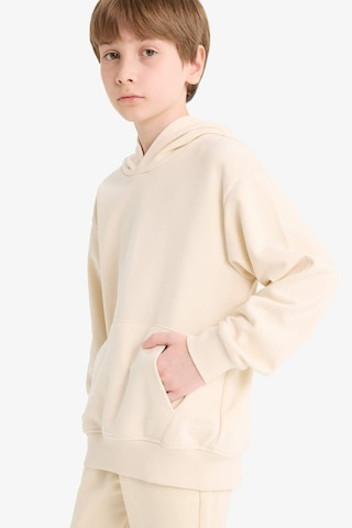 Defacto Erkek Çocuk Basic Düz Kapüşonlu Sweatshirt E9558a825auer103 Ekru