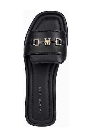 Tommy Hilfiger Leather Horsebıt Mule-7083 Black