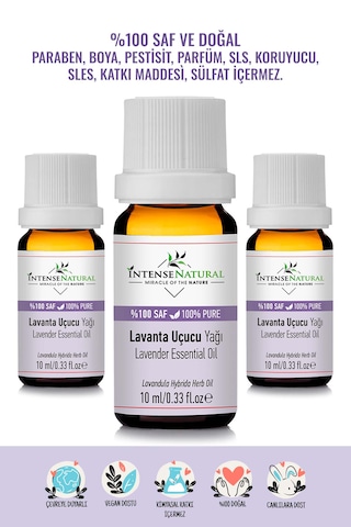Intense Natural Lavanta Uçucu Yağı 3 x 10 ML