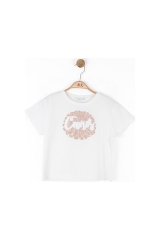 Nk Kids Cannes Kız Çocuk T-shirt 38382 Ekru