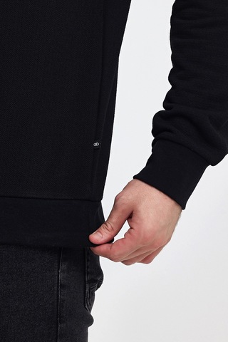 Odda 0007 Pike Sıfır Yaka Sweat Siyah