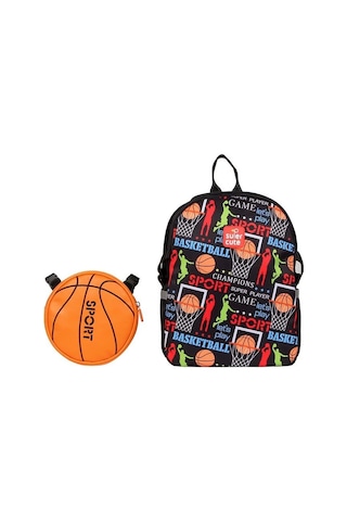 Supercute Two İn One Sırt Çantası - Basketball Siyah