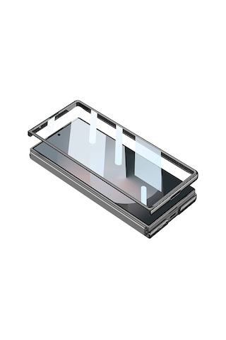 Galaxy Uyumlu Z Fold 6 Kılıf Ultra İnce Kamera Korumalı Pc + Deri Arka Yüzey Uzrm X-pro Kapak-titanyum-gri Titanyum-gri