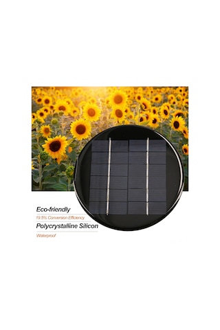 Vkemall 6v 2w 330ma Çok Kristal Güneş Paneli, 150mm Çaplı Ip65 Su Geçirmez, Yüksek Verimli, Dıy Güneş Enerji Modelleri, Oyuncaklar, Aydınlatma İçin