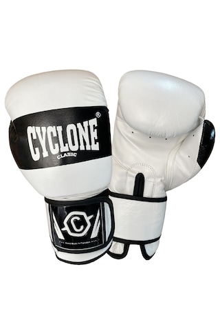 Cyclone Tiger Orijinal Deri Boks Ve Kick Boks Eldiveni Beyaz