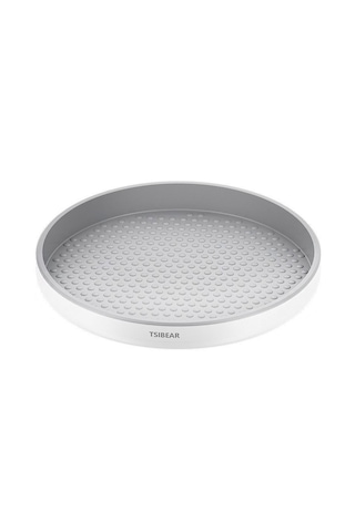 360 Dönen 25 Cm Mutfak Kiler Banyo Düzenleyici Döner Raf Cin876 Beyaz