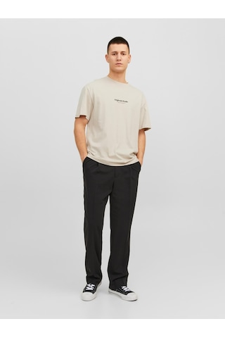 Jack & Jones Jorvesterbro Rahat Kesim Tişört 12240121 Moonbeam Kahverengi