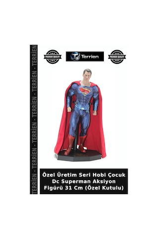 Özel Üretim Seri Hobi Çocuk Dc Superman Aksiyon Figürü 31 Cm Özel Kutulu