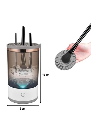Lunaev Usb Şarjlı Makyaj Fırçası Temizleyici Aparat Hızlı Kurutmalı, Çok Yönlü Fırça Temizleyici 100