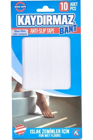 Boss Tape 0981 Islak Zemin Merdiven Kaydırmaz Bant 19mmx20cm Şeffaf