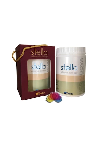Stella Saf Akrilik Boya Siyah 1 Lt Ve Maximo Sıvı Cam Parlak 0,5 Kg Set Siyah