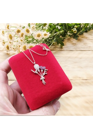 Modahilye 925 Ayar Gümüş Love Tasarım Rose Gold Renk Kolye Rose Gold