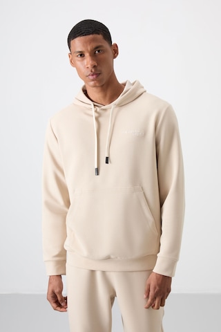 Tommy Life Bej Pamuklu Kalın Yumuşak Dokulu Comfort Fit Nakışlı Erkek Eşofman Takım - 85255 Bej