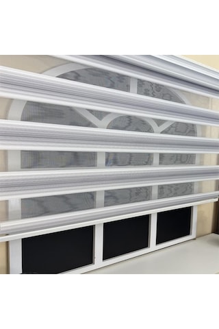 Storburada Gri Renk Geçişli Zebra Stor Perde Gri